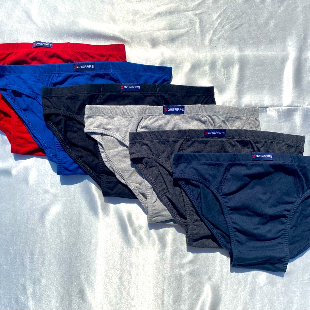 Men’s underwear Briefs 6 pcs pack, 100% Cotton fabric